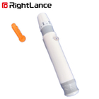 Pena Perangkat Lancet Gula Darah ABS Putih Abu-abu 10.5cm Dengan Pena Ejector