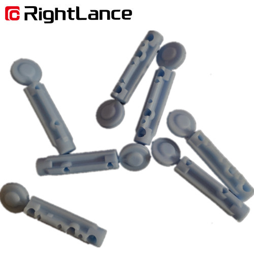 0.37mm 28 Gauge Round Blood Lancet Medical Finger Tusuk Untuk Tes Darah